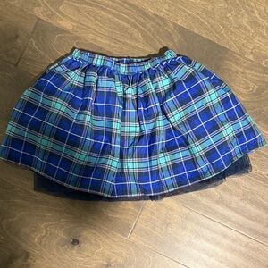 Lands' End Vibrant Plaid Skater Skirt